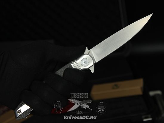 Складной нож REPTILIAN НКВД-03-1 Carbon c клинком из стали D2, рукоять карбон