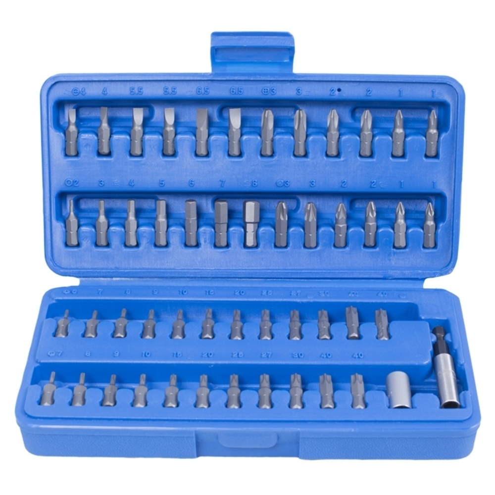 Набор вставок (бит) 1/4&quot;, HEX, TORX, Phillips, Slotted, Pozidriv, 50 предметов KING TONY 1050CQ