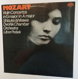 Винтажная виниловая пластинка LP Mozart Моцарт Shizuka Ishikawa, Dvorak Chamber Orchestra, Violin Concertos In G Major In A Major (Чехословакия 1983)