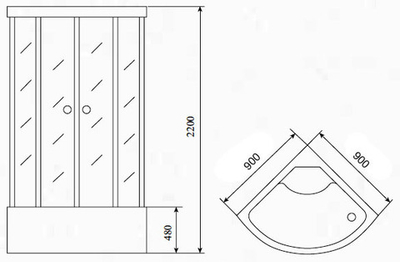 Душевая кабина Timo T-7790