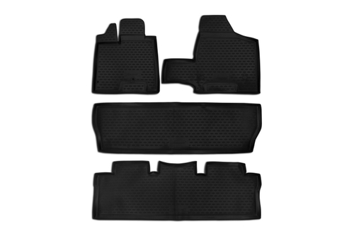 Коврики в салон для TOYOTA Sienna (II, IIр) 2003-2010, 4 шт. (полиуретан, серый) Element.NLC.48.48.211K