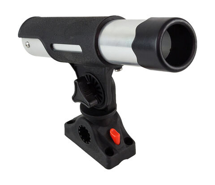 Держатель спиннинга черный/серебрянный в комплекте с креплением CFMT303