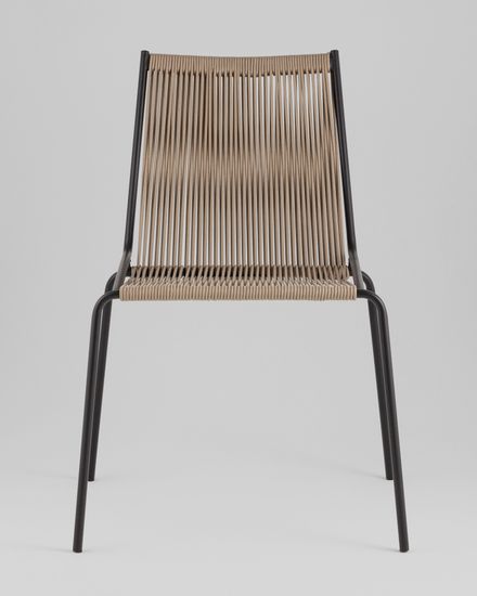 Стул уличный Lion светло-коричневый из металла и шнура