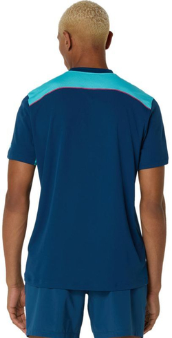 Мужская теннисная футболка Asics Padel Court Short Sleeve - небесный