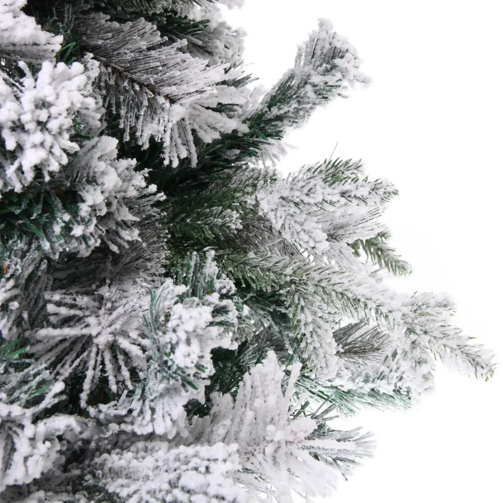 Елка «Заснеженная принцесса» 180 см, ПВХ, леска, резина с белым напылением (838 веток)