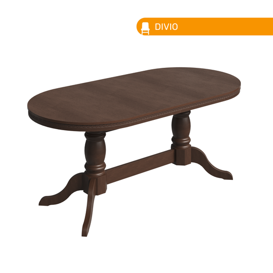 Стол классический деревянный DIVIO, цвет орех темный