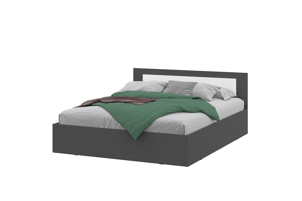 Дольче спальный гарнитур (графит/белый)