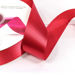 Лента Атласная 3,8см х 110м Полиэстер класс А (Красный)