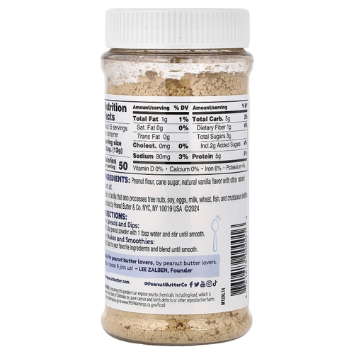 Peanut Butter & Co., арахисовый протеиновый порошок, ваниль, 184 г (6,5 унции)