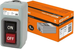 Выключатель кнопочный с блокировкой ВКН-316 3Р 16А 230/400В IP40 TDM SQ0716-0002