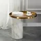 Журнальный столик Melba, Ø42х53 см, белый мрамор, золото