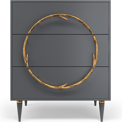 Комод Арт Классик с 3 ящиками Серый Амбер