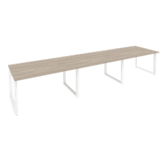 Onix Стол переговорный O.MO-PRG-3.3 Дуб Аттик/Металл Белый 4140*980*750