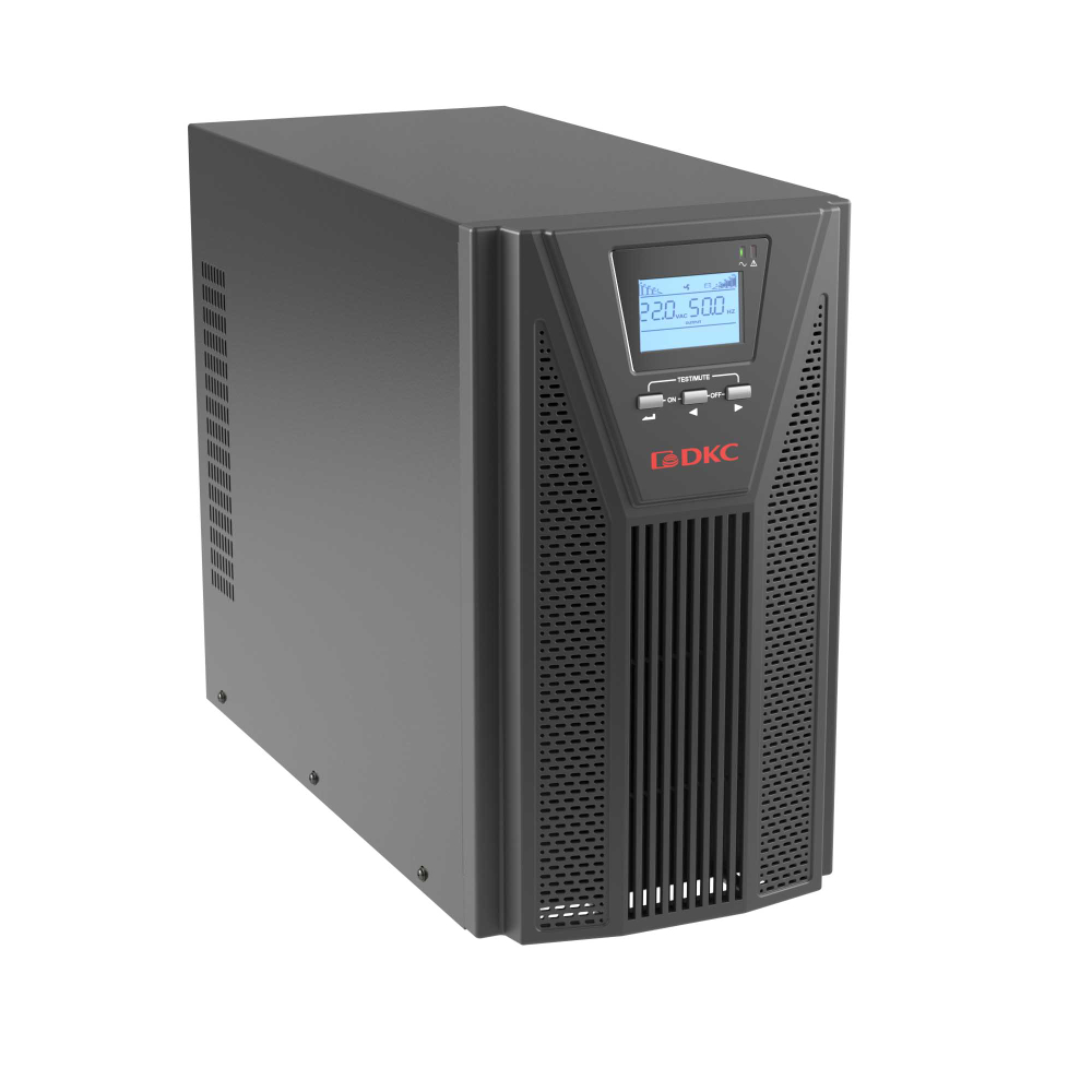 Онлайн ИБП ДКС серии Смолл Тауэр (Small Tower), 2000 ВА/1800 Вт, 1/1,клеммы, EPO,USB, RS-232, RJ45, з/у 1А, 6x7Ач