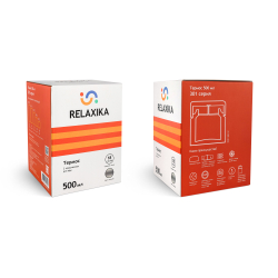 Термос для еды Relaxika 301 (0,5 литра) в термочехле, стальной