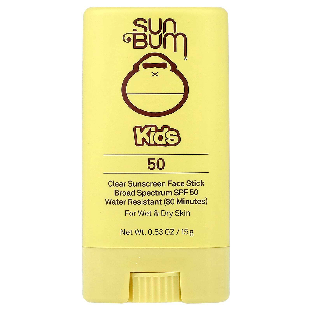 Sun Bum, очищающий солнцезащитный стик для лица, SPF 50, 15 г (0,53 унции)