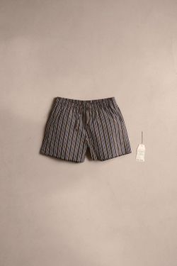 ZARA ПЛАВКИ КЛАССИЧЕСКОГО КРОЯ В ПОЛОСКУ, ГРАНАТОВЫЙ