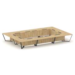 Steel Meet Стол переговорный прямоугольный KDK-PR.B.SP-26K2 Тиквуд Светлый/Металл Антрацит 6000*4000