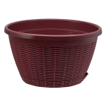 Кашпо для цветов пластиковое 4,5л d-27 см Подвесное с поддоном Бордо