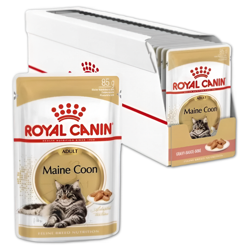 Royal Canin корм консервированный для взрослых кошек кусочки в соусе породы мэйн кун