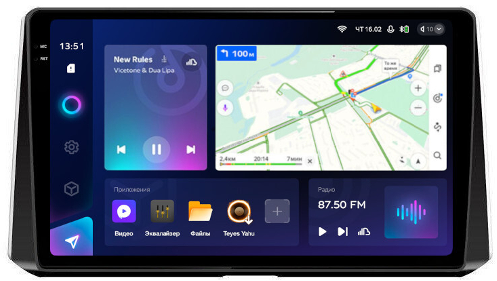 Магнитола для Toyota Corolla E210 2019-2024+, Corolla Cross - Teyes CC3-2K QLed Android 10, ТОП процессор, SIM-слот, CarPlay