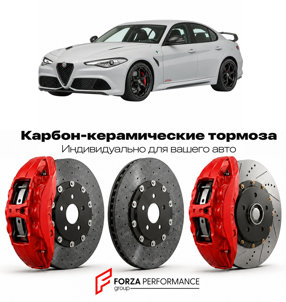 Карбон-керамическая тормозная система для Alfa Romeo Giulia GTAm 2020-2021 Альфа Ромео