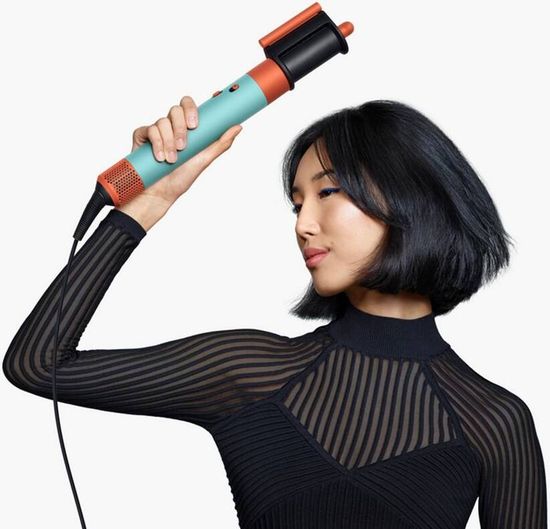 Стайлер Dyson Airwrap i.d. Long HS08 Curly+Coily, бирюзовый/оранжевый (Ceramic Patina/Topaz) EU