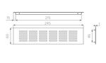 Решетка вентиляционная AQ VENTA 60*245 алюминий
