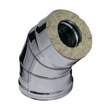 Сэндвич-колено (отвод термо) 135° (430/0,5мм) Ф150*210 нерж