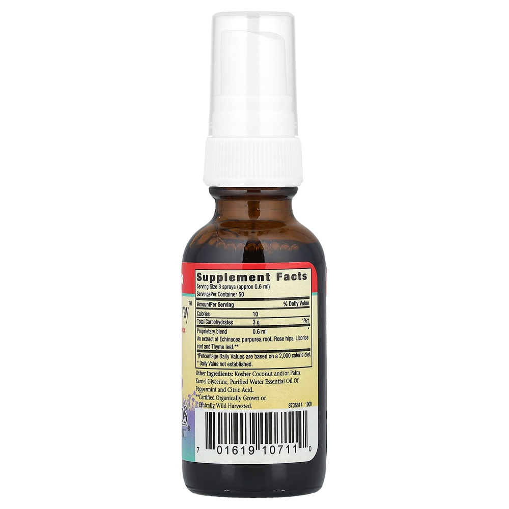 Herbs for Kids, Детский спрей для горла Super Kids Throat Spray со вкусом перечной мяты, 30 мл (1 жидкая унция)