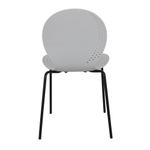 Стул пластик Wave серый с черными ножками