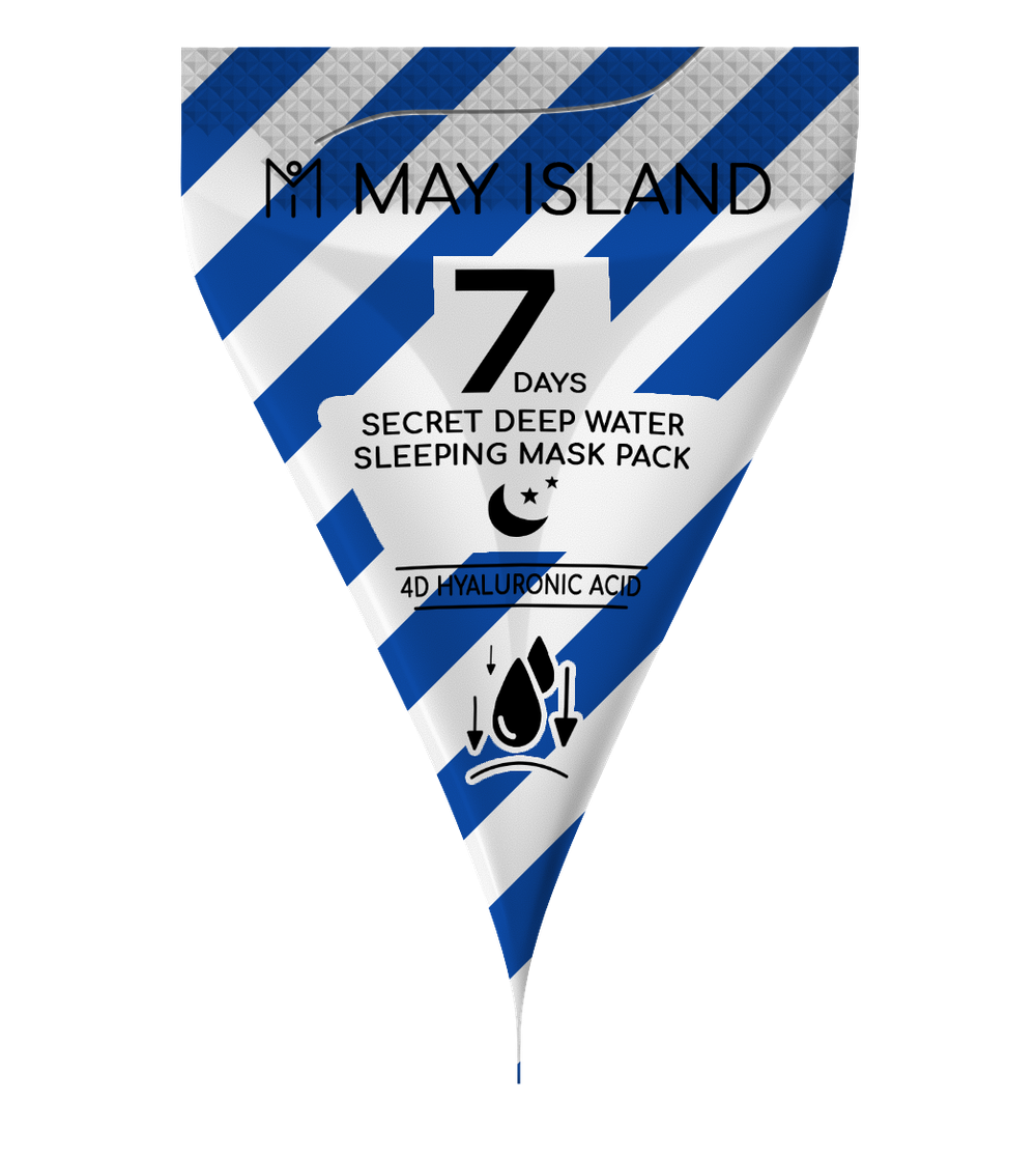 May island 7Days Маска для лица с гиалуроновой кислотой Secret Deep Water sleeping Mask Pack
(питание, выравнивает рельеф, сужен