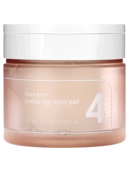 Numbuzin Себорегулирующие тонер-пэды для сужения пор No.4 Pore Zero Peeled Egg Toner Pad 70 шт