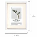 Рамка 30х40 см с паспарту 21х30 см, небьющаяся, багет 26 мм, МДФ, BRAUBERG "Ambassador", белая, 391368