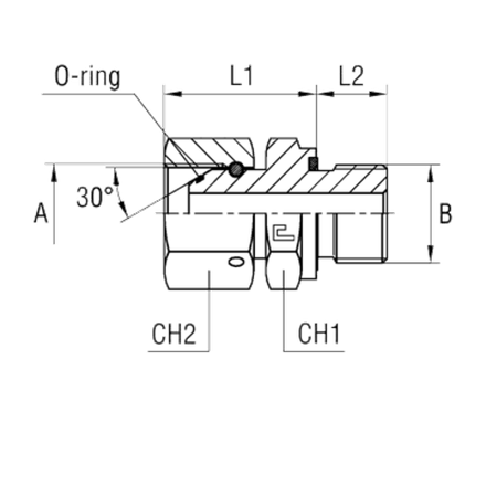 Штуцер FNE BSP 5/8" BSP 1/2" CAST