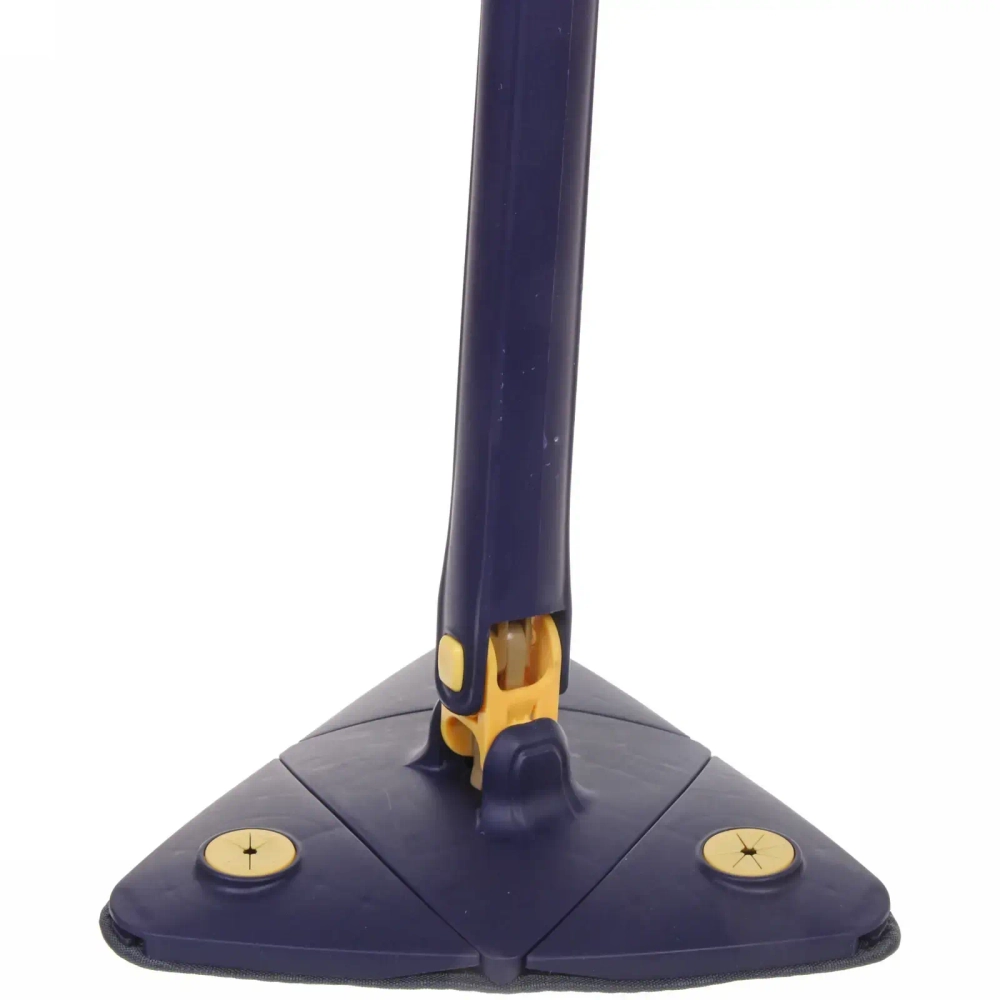 Швабра треугольная с отжимом, ручка 130 см цвет синий