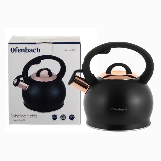 Чайник 2 л. из нержавеющей стали со свистком Ofenbach NB 100312