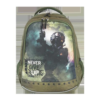 Рюкзак школьный Фламинго "Снайпер" 28*41*17см, 2 отд, анатом. вставки (Luris)