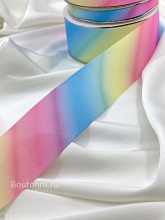 Репсовая лента разноцветная