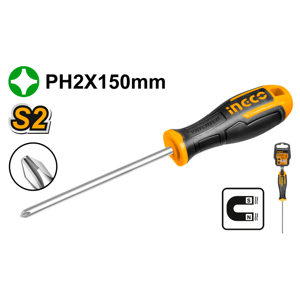 Отвертка крестовая INGCO HS68PH2150 INDUSTRIAL PH2x150 мм