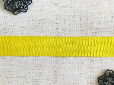 Лента ременная стропа, 16,5 гр/м, ш. 3 см, жёлтый