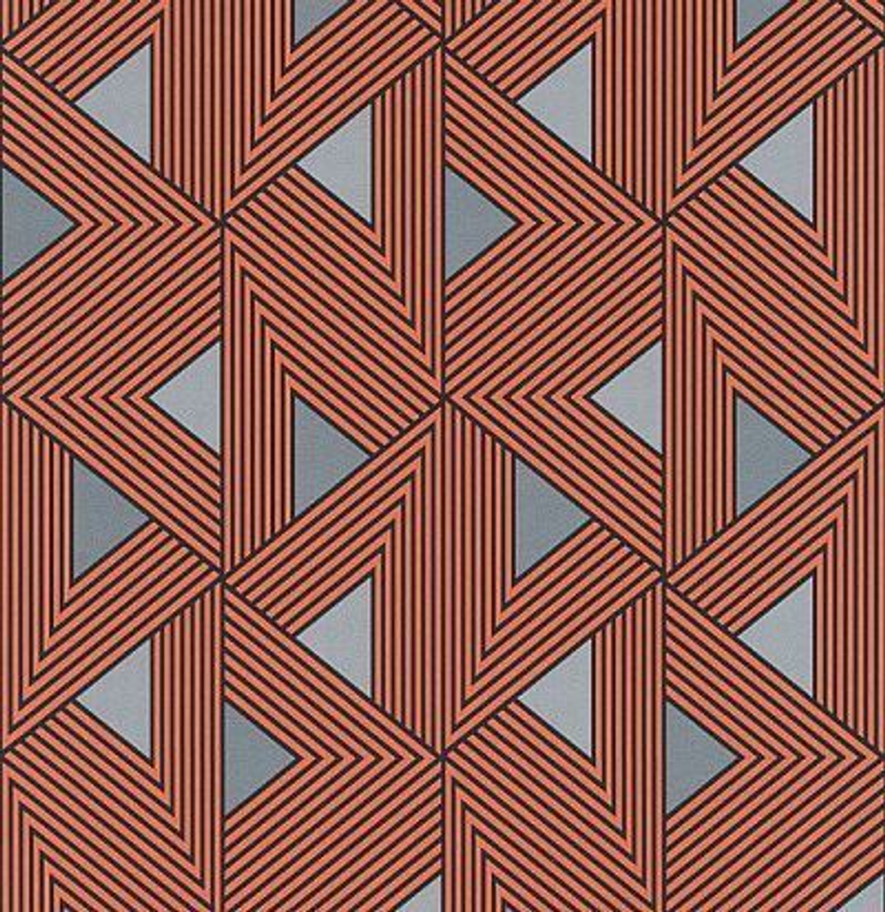 обои оранжевые в полоску WIL506