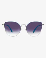 Очки солнцезащитные Spunky Big Kiss Silver-Blue. gradient grey lens