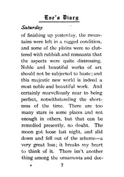 Eve's diary | Mark Twain