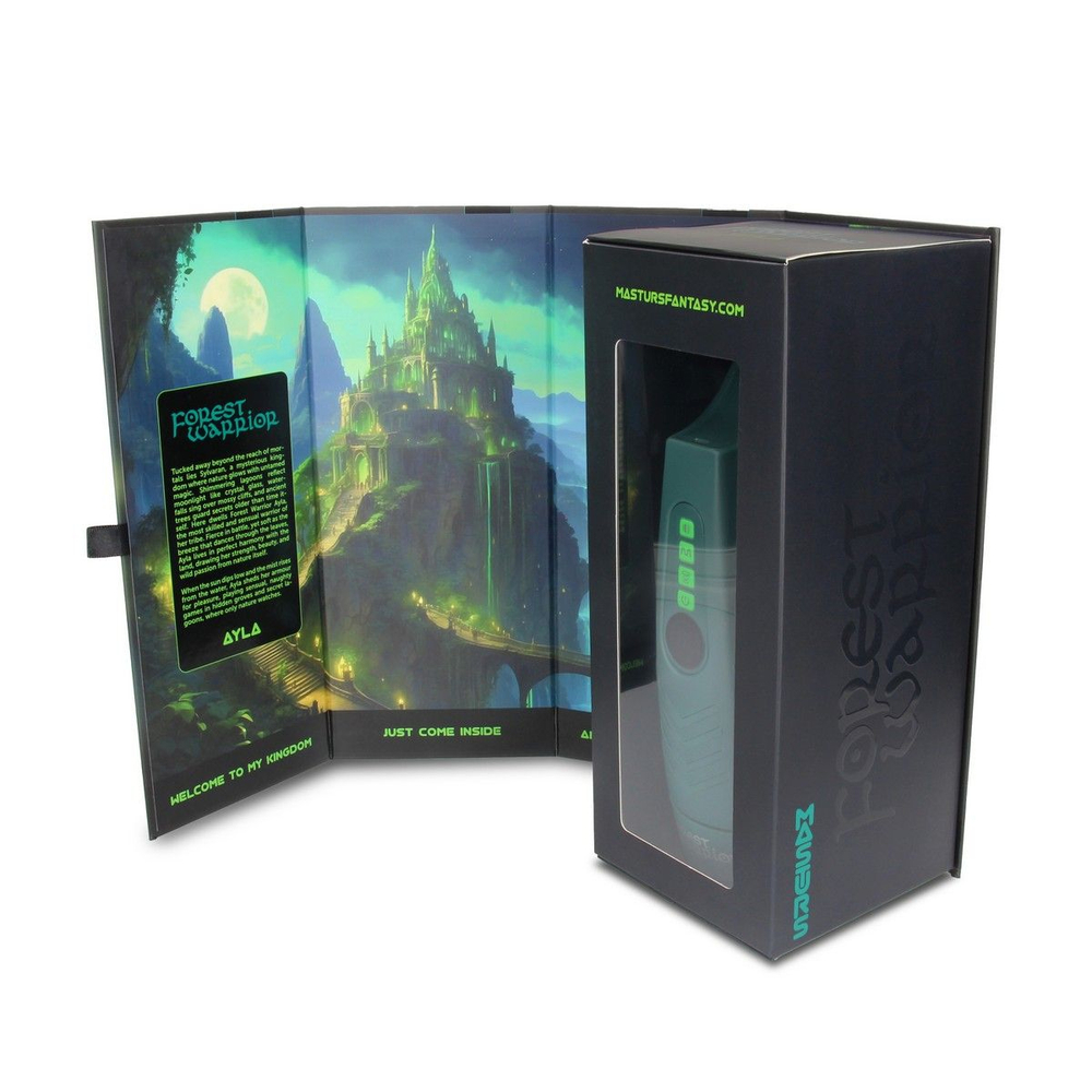 Интерактивный мастурбатор Ayla с вакуумом, вибрацией и голосом (Цвет: зеленый)