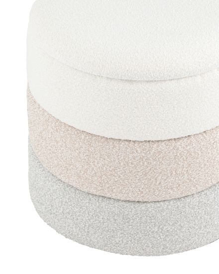 Пуф с ящиком Hive S букле бежевый