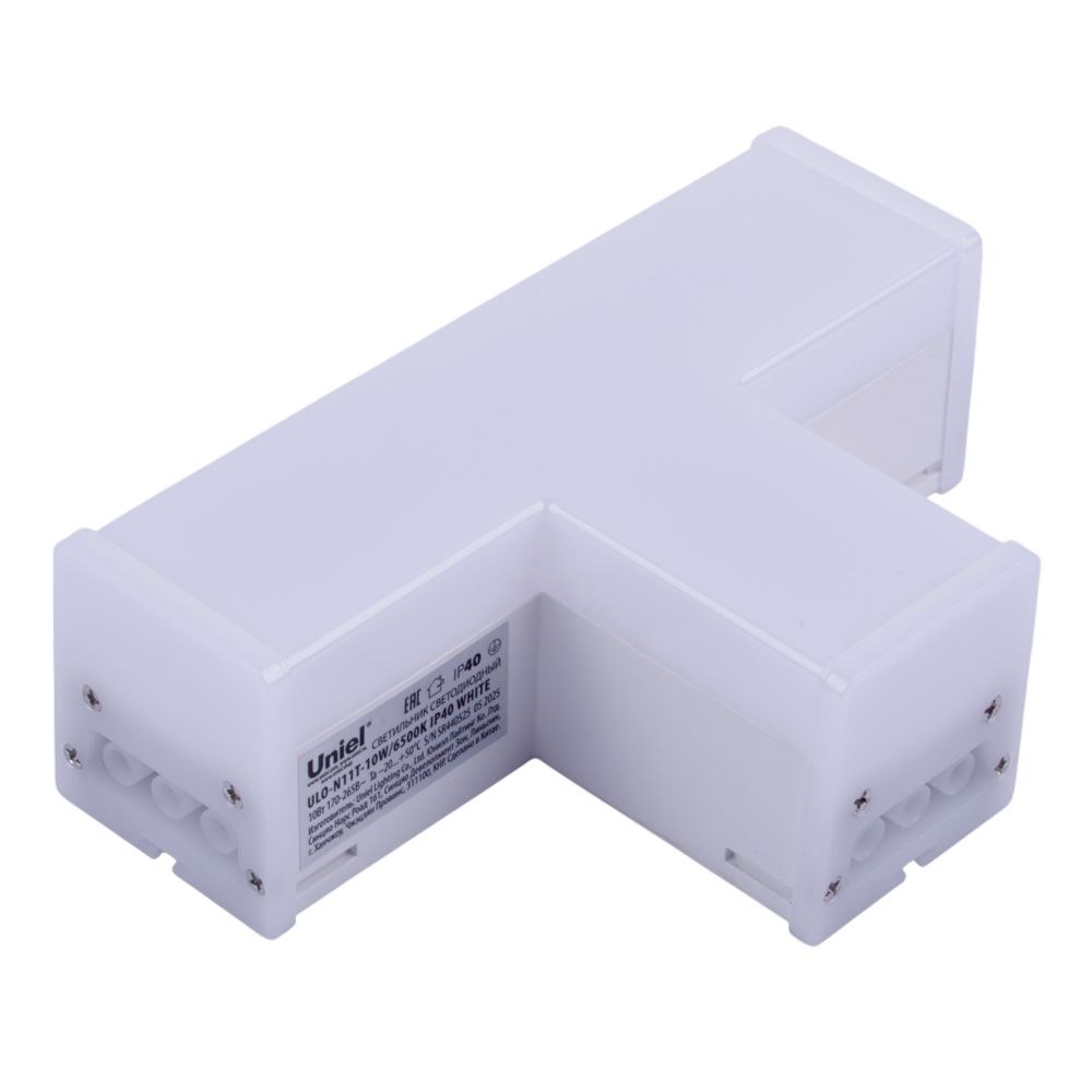 ULO-N11T-10W-6500K IP40 WHITE Светильник светодиодный T-образный Белый свет 6500K. 2000Лм. Алюминий. Цвет белый. TM Uniel