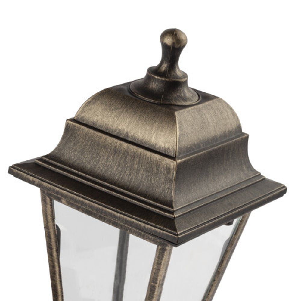 Садово-парковый светильник ЭРА НБУ 04-60-001 бронза 4 гранный настенный IP44 Е27 max60Вт