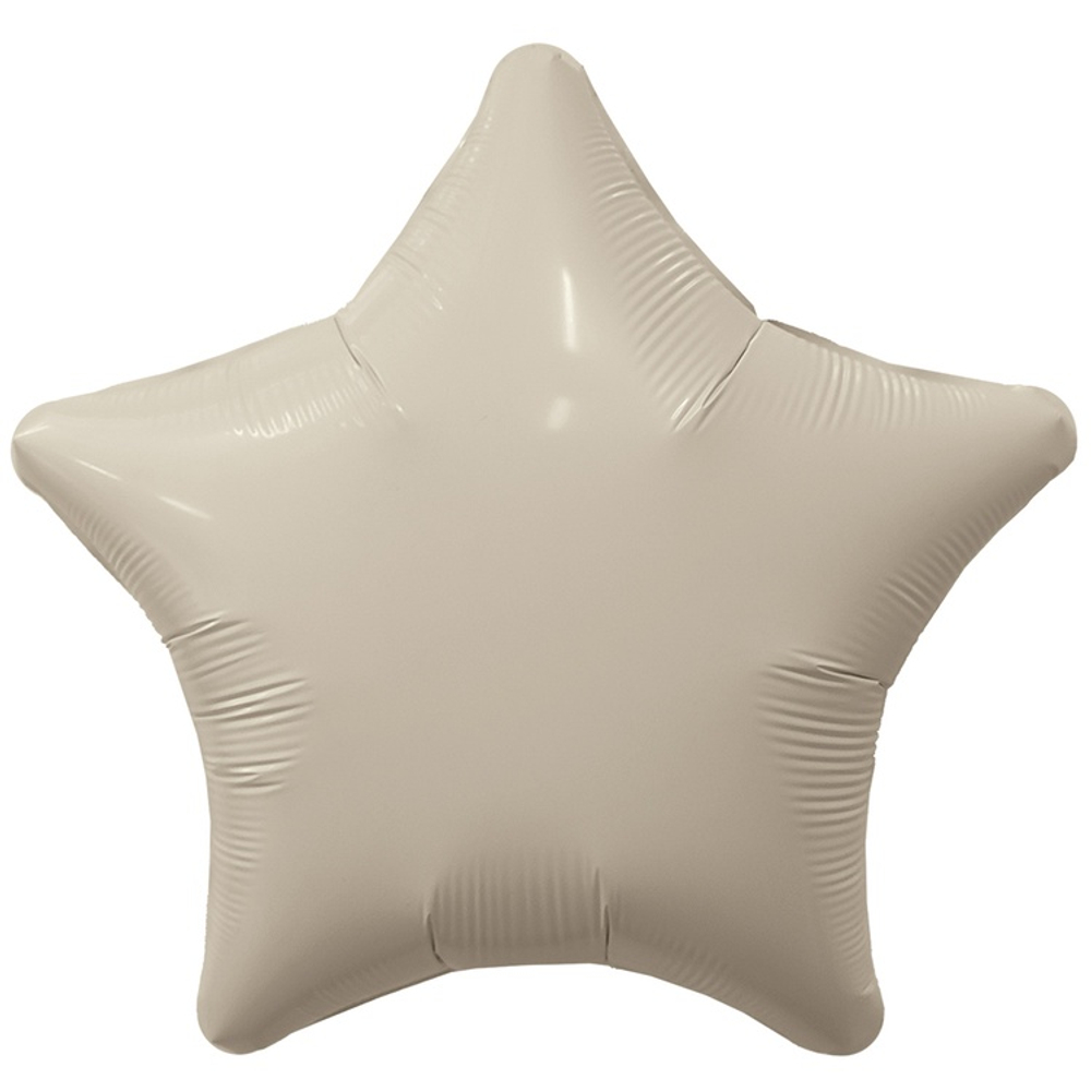 Шар фольгированный Звезда 45 см (Бежевый)