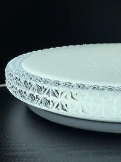 Люстра потолочная светодиодная с пультом. Светильник для спальни, зала, гостиной, детской комнаты. SkyTop 130w, 50 см